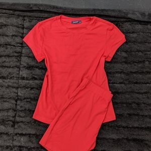 Red Short Sleeve Top